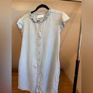 Dear John Sky Blue Ruffled Dress